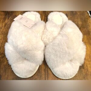Women's Paris Crossband Slide Slippers - Auden™ Cream Size XL 11/12 new